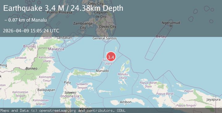 Map of Talaud Islands, Indonesia