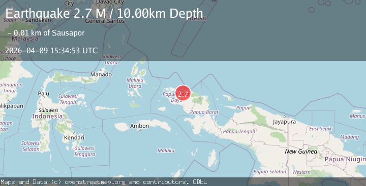 Map of West Papua Region, Indonesia