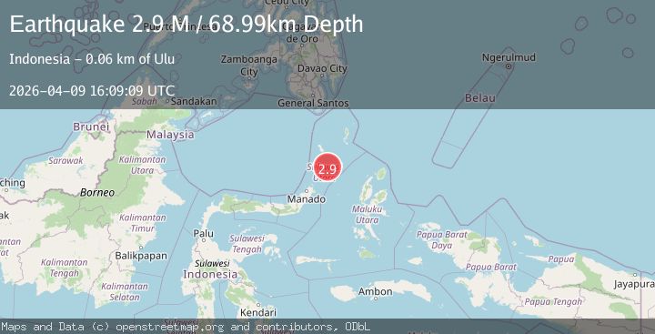 Map of Talaud Islands, Indonesia