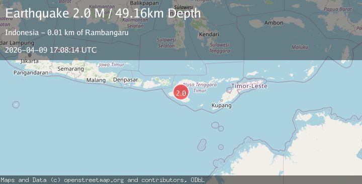 Map of Sumba Region, Indonesia