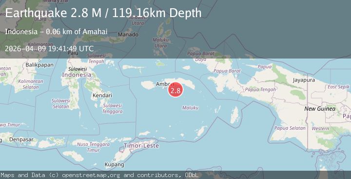 Map of Seram, Indonesia