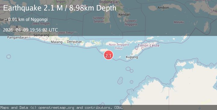 Map of Sumba Region, Indonesia