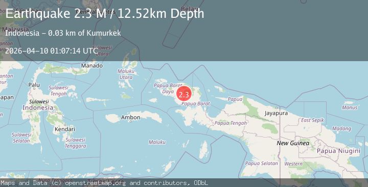 Map of West Papua Region, Indonesia