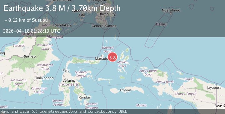 Map of Northern Molucca Sea