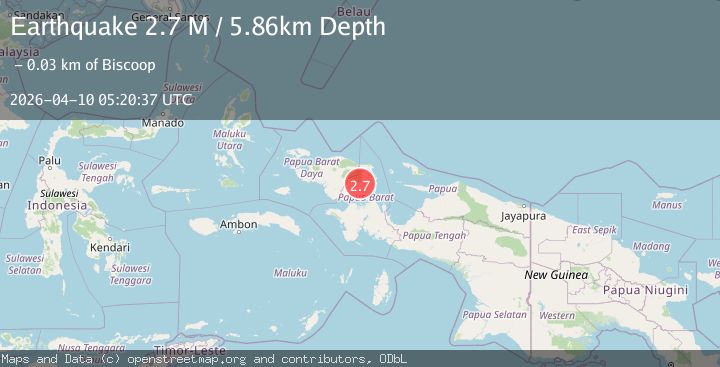 Map of West Papua Region, Indonesia