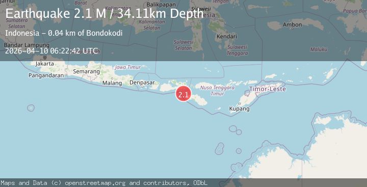 Map of Sumbawa Region, Indonesia