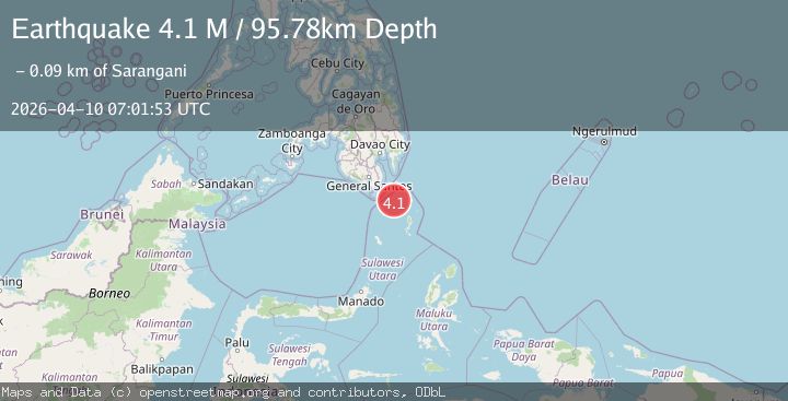 Map of Mindanao, Philippines