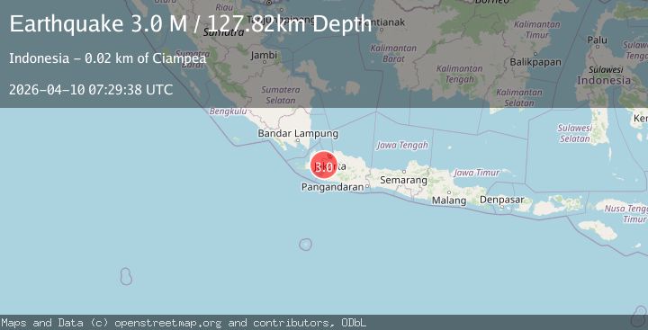 Map of Java, Indonesia