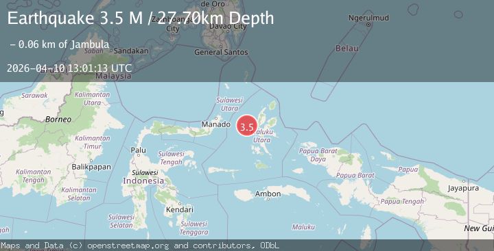Map of Northern Molucca Sea