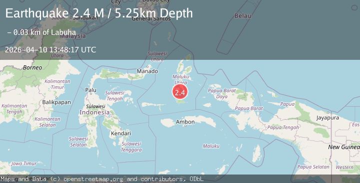 Map of Halmahera, Indonesia