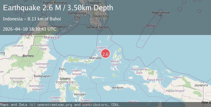 Map of Northern Molucca Sea