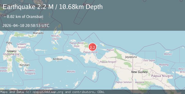 Map of West Papua Region, Indonesia