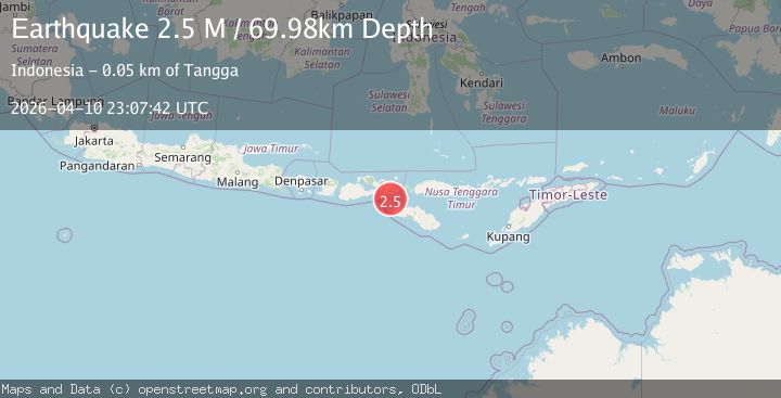 Map of Sumbawa Region, Indonesia