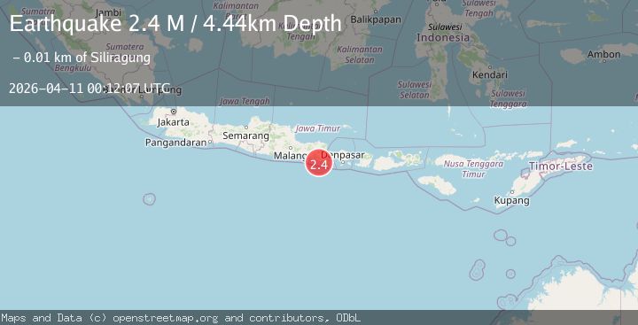 Map of Bali Region, Indonesia