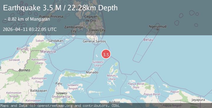 Map of Talaud Islands, Indonesia