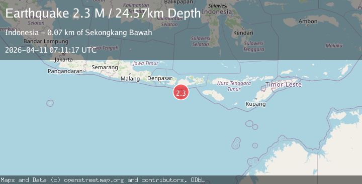 Map of Sumbawa Region, Indonesia