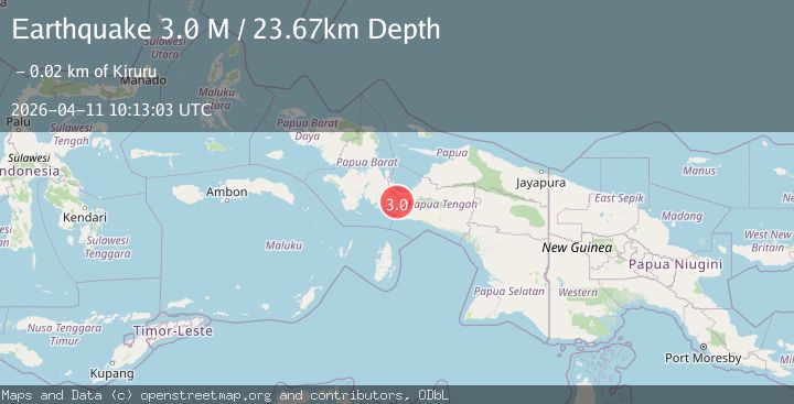 Map of West Papua Region, Indonesia