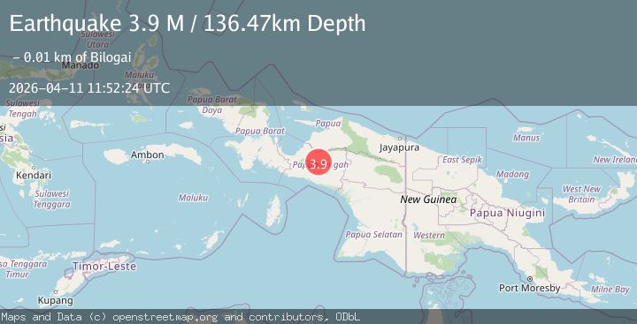 Map of West Papua, Indonesia