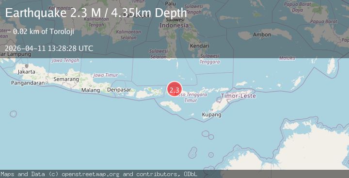 Map of Flores Region, Indonesia
