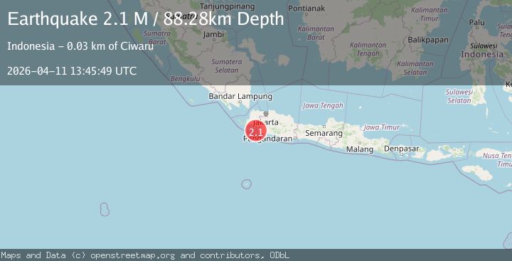Map of Java, Indonesia