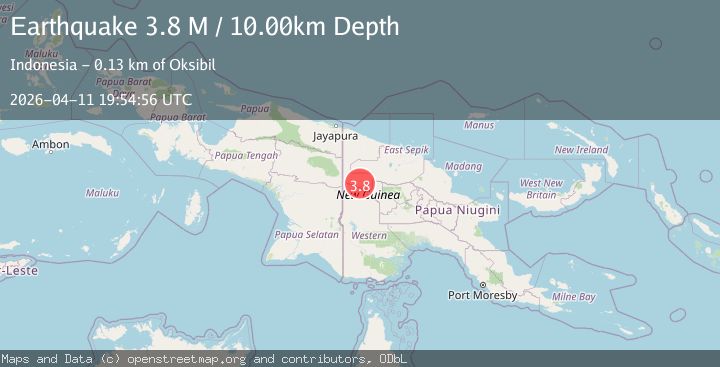 Map of New Guinea, Papua New Guinea