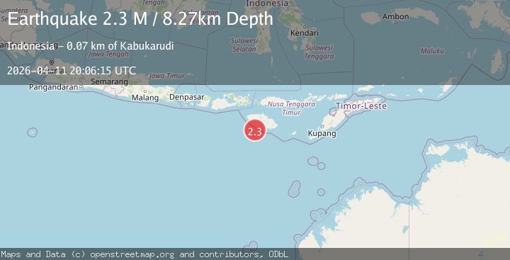 Map of Sumba Region, Indonesia