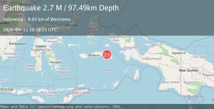 Map of Seram, Indonesia