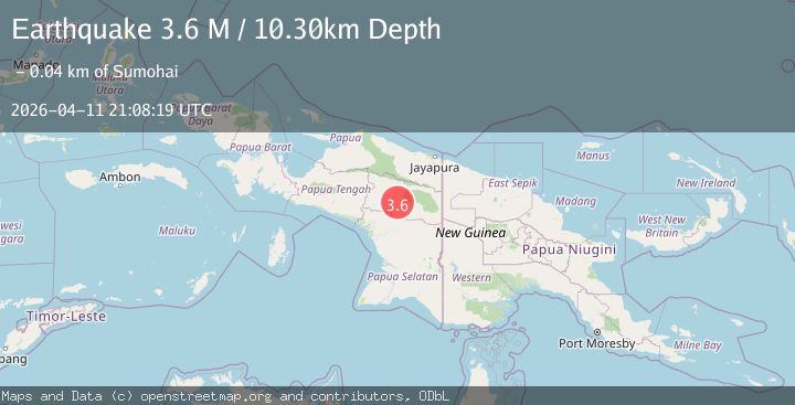 Map of West Papua, Indonesia
