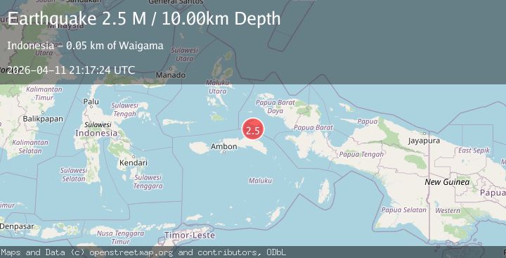 Map of Seram, Indonesia