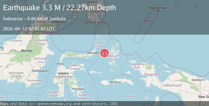 Map of Northern Molucca Sea
