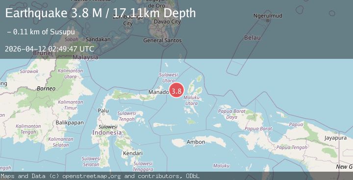 Map of Northern Molucca Sea