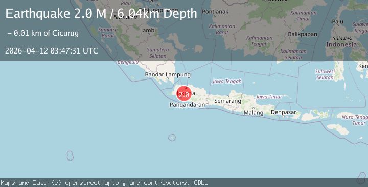 Map of Java, Indonesia