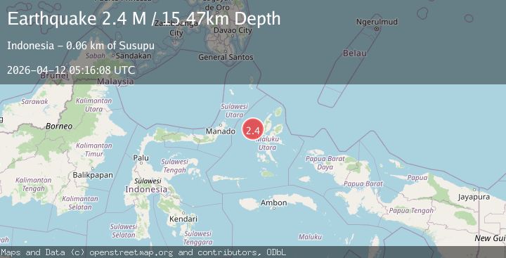 Map of Northern Molucca Sea