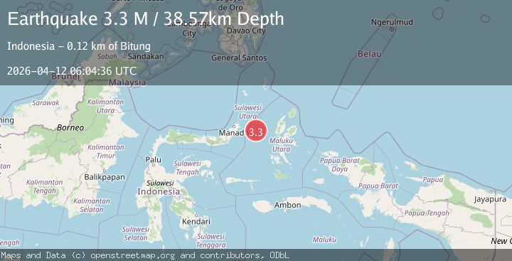 Map of Northern Molucca Sea