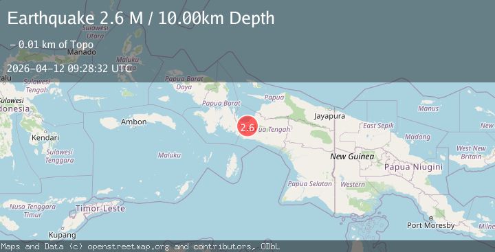 Map of West Papua Region, Indonesia