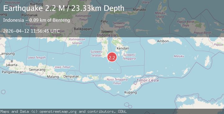 Map of Sulawesi, Indonesia