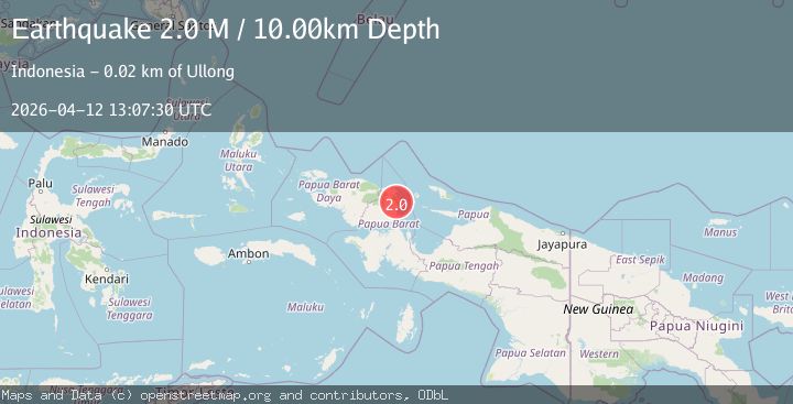 Map of West Papua Region, Indonesia