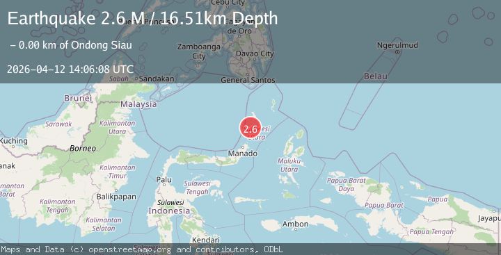 Map of Talaud Islands, Indonesia