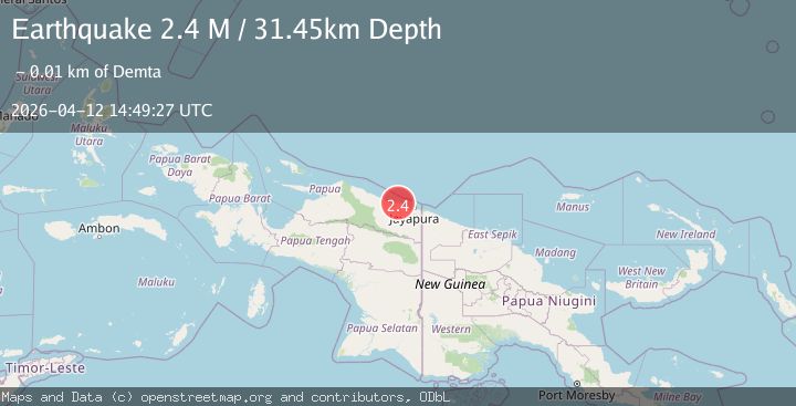 Map of Near North Coast of West Papua