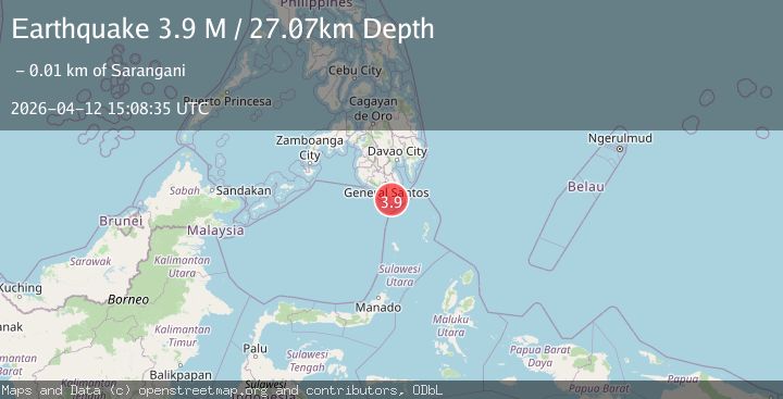 Map of Mindanao, Philippines