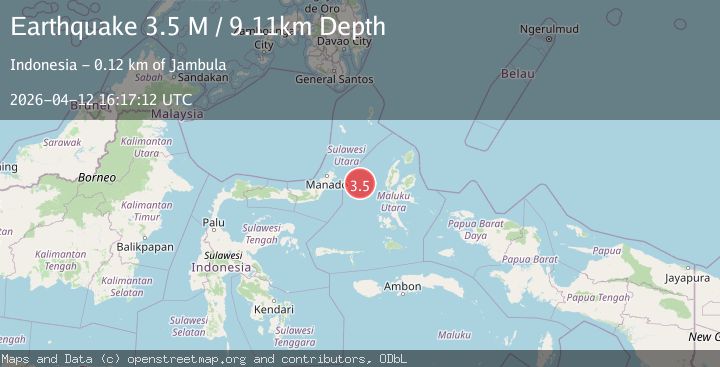 Map of Northern Molucca Sea