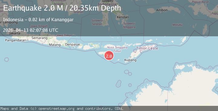 Map of Sumba Region, Indonesia