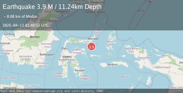 Map of Southern Molucca Sea
