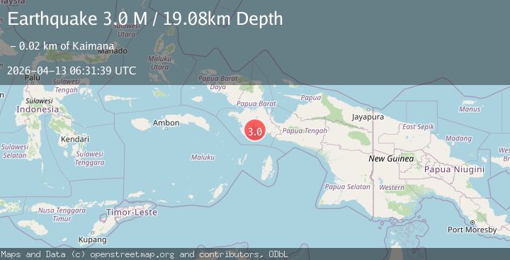 Map of West Papua Region, Indonesia