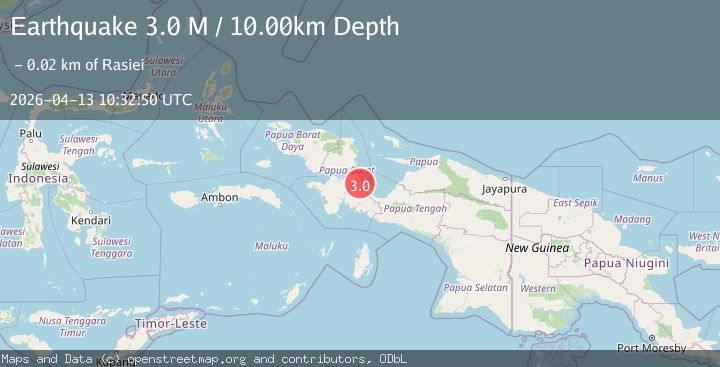 Map of West Papua Region, Indonesia