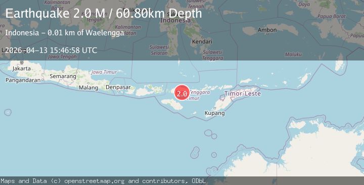 Map of Flores Region, Indonesia