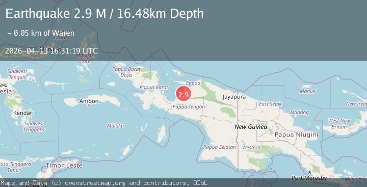 Map of West Papua Region, Indonesia