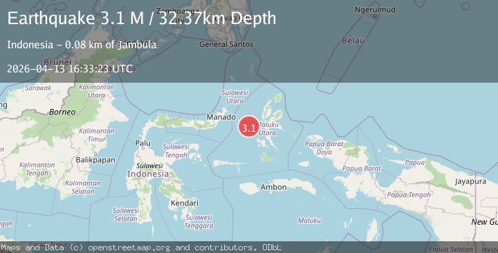 Map of Northern Molucca Sea