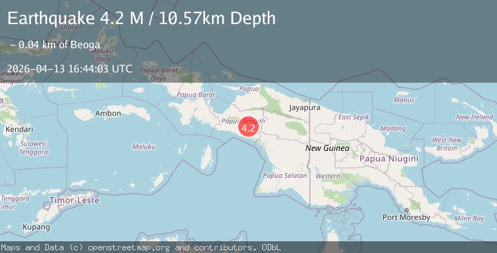Map of West Papua, Indonesia