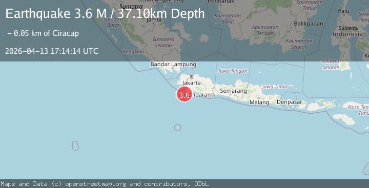 Map of Java, Indonesia
